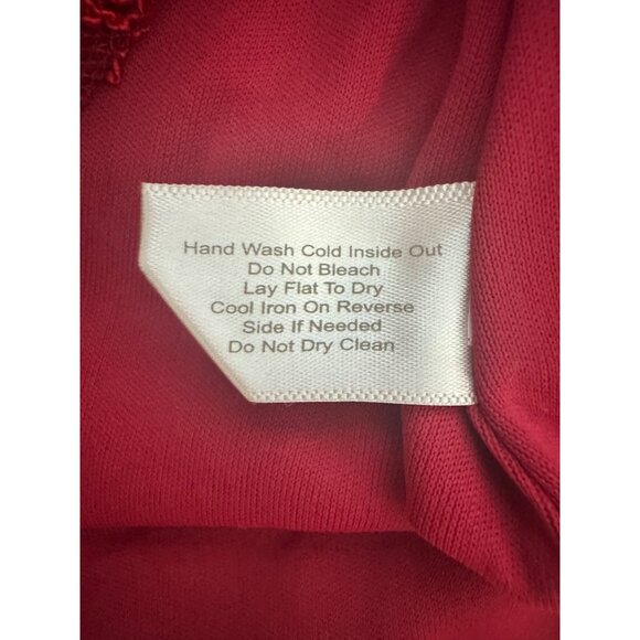 Boston Proper Red Off the Shoulder Scallop Lace Top Size XS Lined Shirt Blouse - Picture 5 of 6